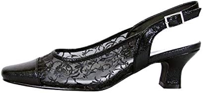 Floral Josie (DP857) Women's Wide Width Nylon Mesh Slingback Shoes Black 7.5 | Image 2