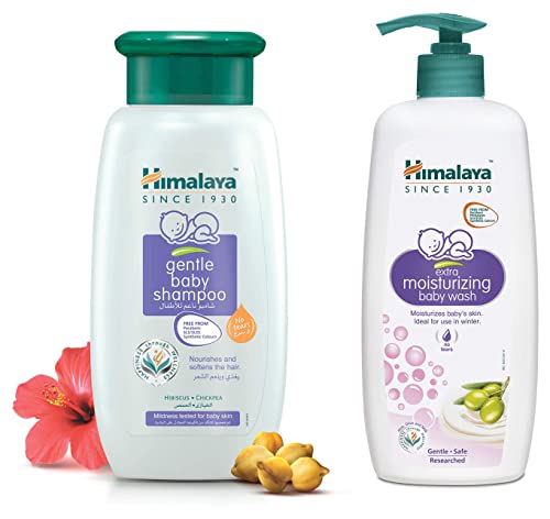 Image of Himalaya Baby Shampoo (400 ml) & Himalaya Extra Moisturizing Baby Wash, 400 ml