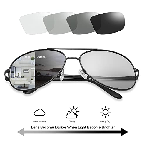 Spring Hinge Photochromic Polarized Sunglasses for Men and Women Al-Mg Metal Frame Sports Driving Glasses UV400 Protection Eyeglasses Anti Glare Eye Fatigue Golf Fishing Cycling Ultra-light Eyewear - Image 2