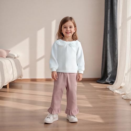 Toddler Pants Girls Cute Ruffle Hem Bottoms Baby Girl Spring Fall Winter Outfit 6 12 18 24 Months 2T 3T 4T2