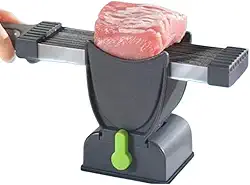 Fatiador Manual Multifuncional P/Carnes Queijos e Vegetais em Aço Inox Ajustável