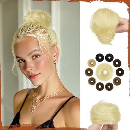 SOFEIYAN Human Hair Bun 100% Real Human Hair 16g Messy