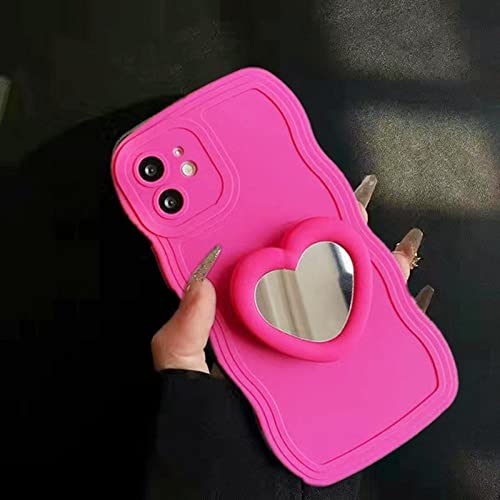 Coque silicone liquide pour Samsung S24 Ultra avec miroir coeur premium