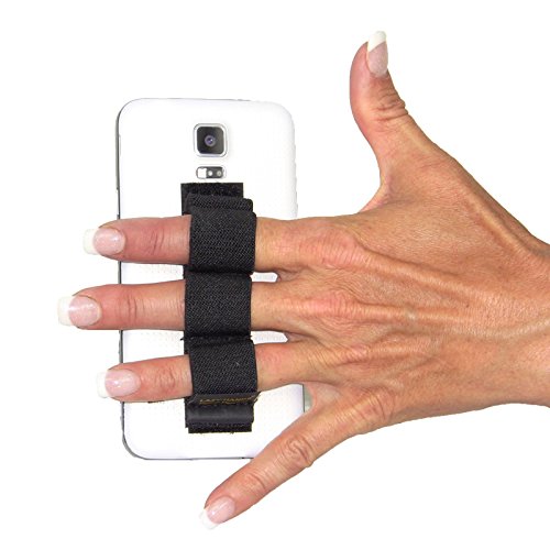 LAZY-HANDS 3-Loop Phone Grip - FITS Most - Black - //coolthings.us