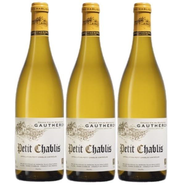 Petit chablis bourgogne 2024 AOC - Vin blanc chardonnay sec - 3 x 75cl.