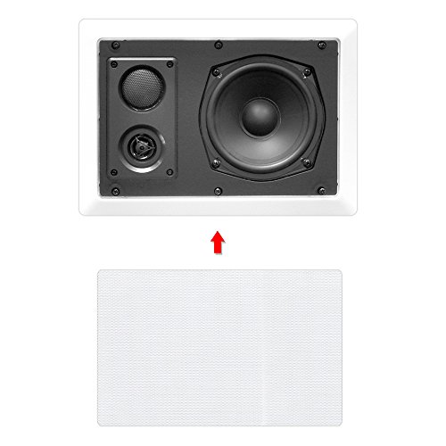 Image of Pyle 10 inch 2-Way Flush Mount in-Wall Speakers and 8 inch Enclosed in-Wall Speakers - 300W and 400W Stereo Sound System