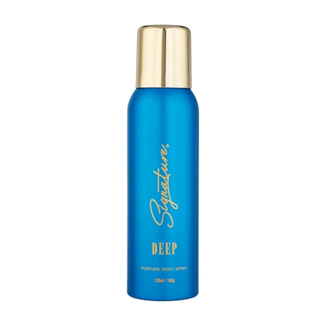 Signature Deodorant Perfume Body Spray - DEEP | No Gas Deo | Long Lasting Fragrance | Skin Friendly & Effective | All-Day Freshness | For Daily Use | For Men, Women (Unisex) | Pack of 1 (120ml)