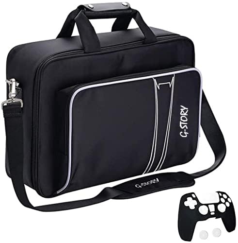 G-STORY Carry Case Compatible with PlayStation 5 Console Travel Case Bag with Zinc Alloy Zippers for Console Controllers