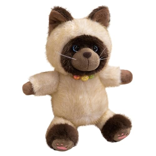 [Aspetto vivace]: il peluche del gatto siamese ha un design adorabile e accattivante che non vorrai mettere giù! La sua espressione vivace e il design con l'impronta della zampa lo rendono ancora più attraente.