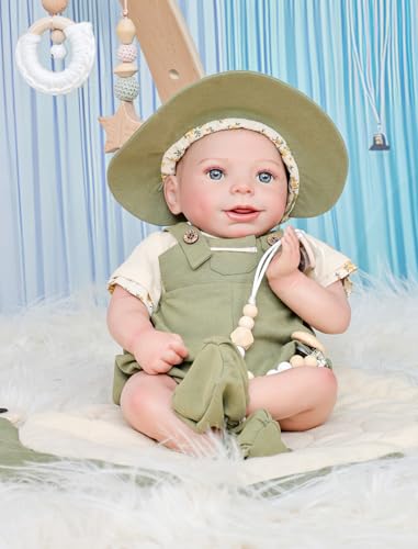 Muñeca Reborn de 20 pulgadas con cuerpo de tela y cabeza y extremidades de vinilo miniatura 4
