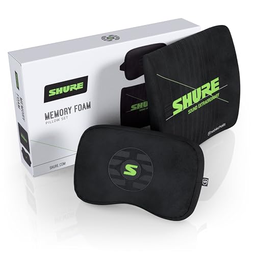 noblechairs Gaming Stuhl Kissen Set SHURE Edition - Chair Pillow - Kissen Für Gaming Stuhl - Gaming Nackenkissen - Kopfstütze Stuhl - Lendenkissen