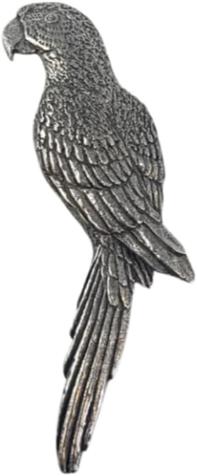 Macaw Pewter Lapel Pin Brooch - USA Made - Hand Crafted