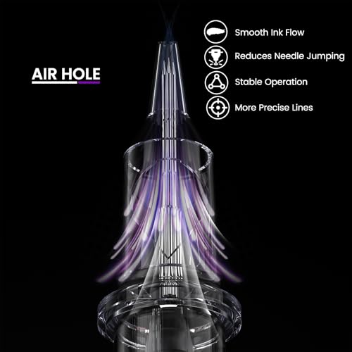 Image of Wormhole Tattoo Cartridge Needles 50PCS Disposable # 12 Round Liner Tattoo Needle Cartridges Mixed 3RL 5RL 7RL 9RL 11RL with Standard Rotary Tattoo Machine for Ultra-Fine Line and Tattoo Detailing
