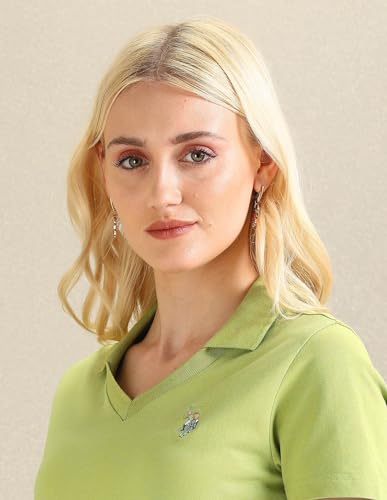 Image of U.S. Polo ASSN. Women's Cotton Regular Fit Solid Polo Shirt