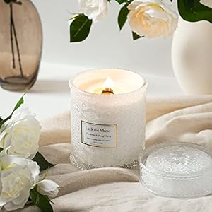 LA JOLIE MUSE Gardenia & Ylang Ylang Scented Candle, Mother Day Candle Gift, Soy Candle for Home, Candles for Women, Large Glass Jar Candle Gift, Wood Wick Candle, 90 Hours Long Burning Time, 19.4 oz LA JOLIE MUSE Gardenia Ylang Ylang Scented Candle Mother Day Candle Gift Soy Candle for Home Candles for Women Large Glass Jar Candle Gift Wood Wick Candle 90 Hours Long Burning Time 194 oz