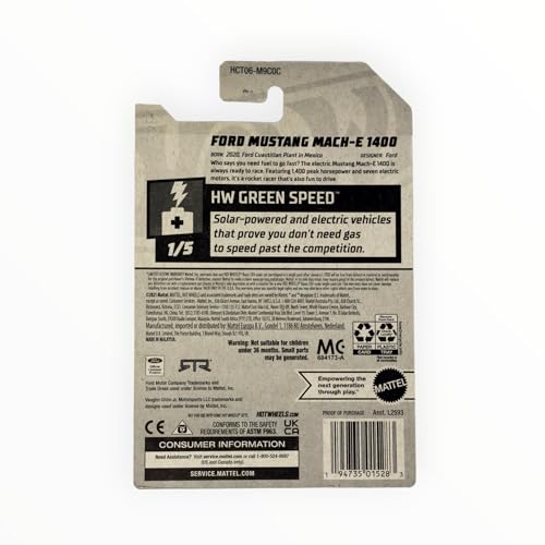 Hot Wheels Ford Mustang Mach-E 1400, Green Speed 1/5 miniatura 2