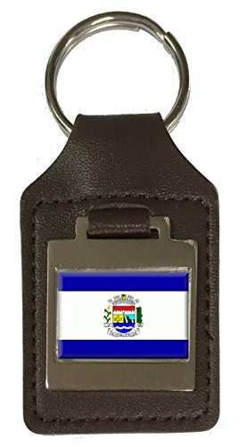Porte-clés en cuir gravé Cachoeiras de Macacu, le cadeau souvenir idéal de Rio