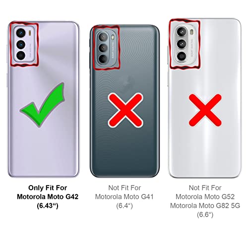Verco Wallet Case for Motorola Moto G42 Book Cover with Magnetic Closure compatible with Motorola G42 Flip Case with Card Slots Faux Leather - Image 3