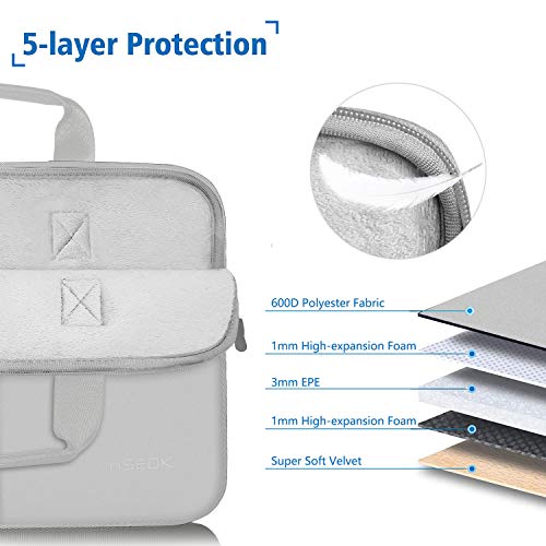 Image of Hseok Laptop Sleeve 13.3-14 inch Case with Small Pouch, Neoprene Computer Bag Compatible with MacBook Neo /Pro 14 M5 /M4 /M3 /M2 /M1, Mac Air /Pro 13.3, XPS 14 and Most 13-14 inch Notebooks,L02G03