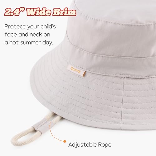 Bamery Baby Toddler Girls Bucket Hat Newborn Sun Hats for Boys Classic Infant Summer UV Protection Hats Kids Beach Cap3