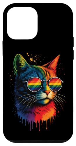 Ally Cat Purride Pride Cool Cat Drip Art LGBT Whiskers giugno Custodia per iPhone 12 mini