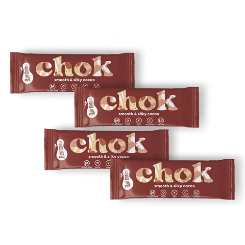 Raw Gorilla Glatter & seidiger Kakao-Chok | 4er-Pack | glutenfreie Snacks | Keto-Schokolade | ohne Zuckerzusatz | vegane…