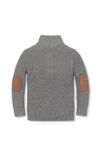 Image of Hope & Henry Boys' Mock Neck Cable Sweater with Button Placket