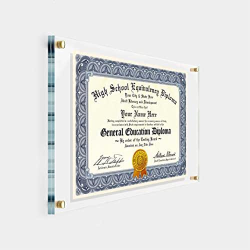 DIPLOMA FLOATING FRAME, Certificate Frame, Poster Frame, Clear Acrylic Frame