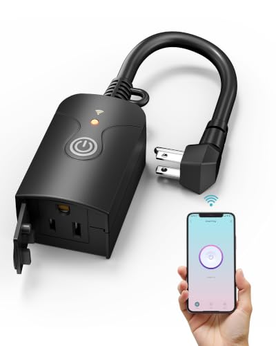 Image of HBN Rugged Outdoor Smart WiFi Plug with Timer Only for Alexa and Google Assistant 2.4GHz Network