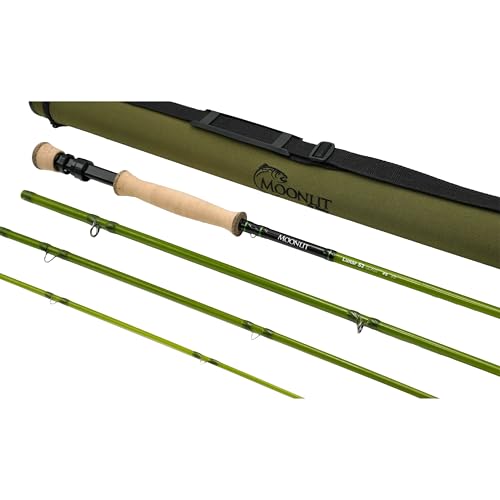 Moonlit Fly Fishing - Lunar S2-Glass Fiberglass Fly Rod, 8 ft 6 in, 8wt