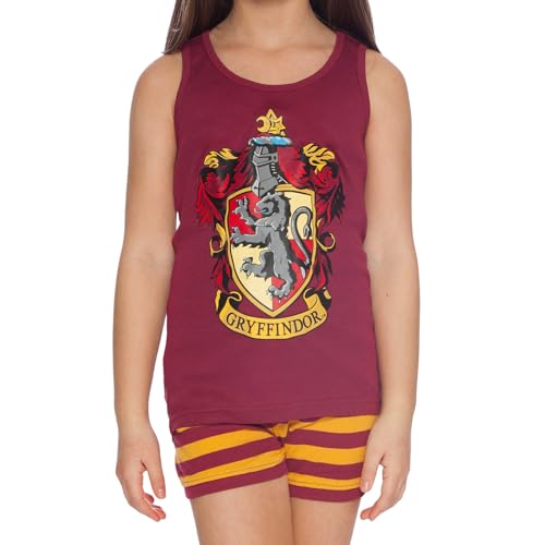 Harry Potter House Crest Cotton Tank Short Pajama 2pc Set (16, Gryffindor)3