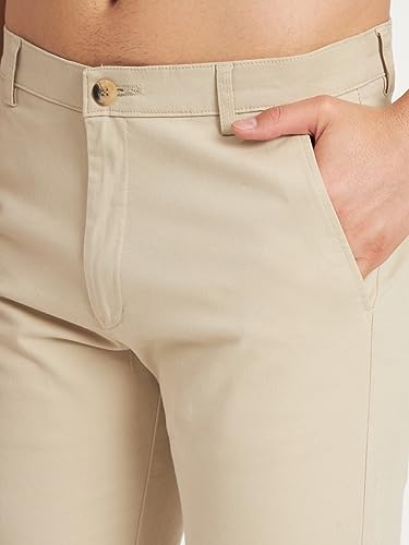 Image of KARGEENS Men Kargeens Men's Cotton Slim Fit Casual Chinos Trousers for Men Stylish