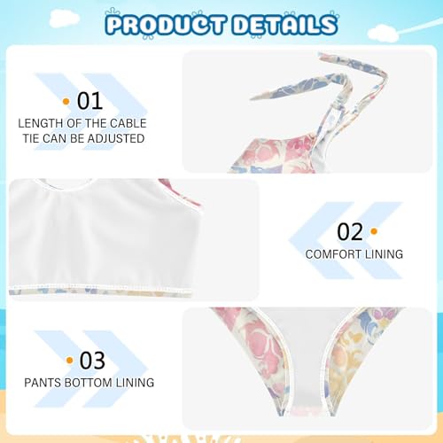 KLL Bohemian Girl Two Piece Bikini Sets Beach Swimsuit Swimwear Adjustable Shoulder Strap4