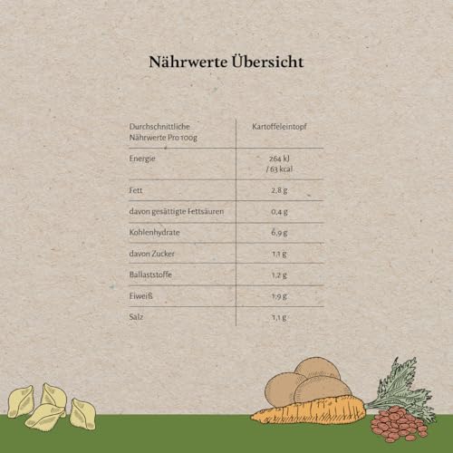 Reichenhof I Kartoffeleintopf I 6er Pack Bio-Eintöpfe I (6x 400g)