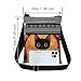 XiaoGalaee Trick or Treat Cat Adjustable Strap Crossbody Bag Black Cat and Pumpkin Print Messenger Bag for Adults Halloween Night Party or Birthday Celebration​​ Gift for Friend