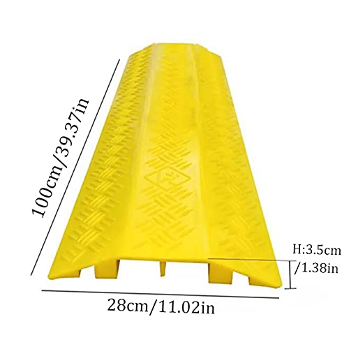 Protector de cable de suelo duradero, rampa de cable resistente para un uso seguro en interiores y exteriores, oculta y protege mangueras y cables de daños