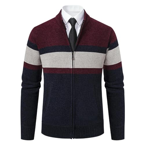 Cardigan en tricot épais homme veste chaude pour soirées d'hiver en terrasse