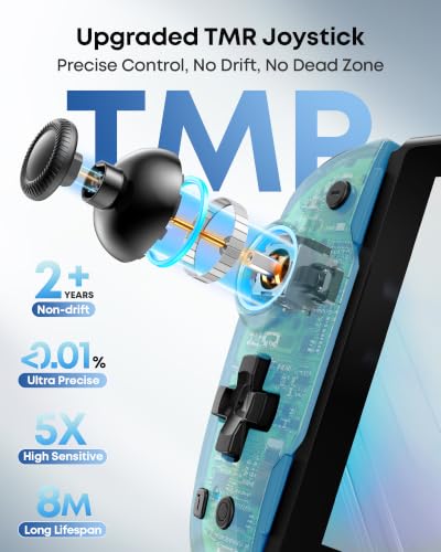 Image of OIVO VGA DESIGN Switch Controller Handheld for 1 /2 /OLED, Ergonomic Grip Stretch Joypad for SW Console, Wireless Controller with TMR Joysticks, RGB Lighting, Turbo, 4 Macros & Card Slot