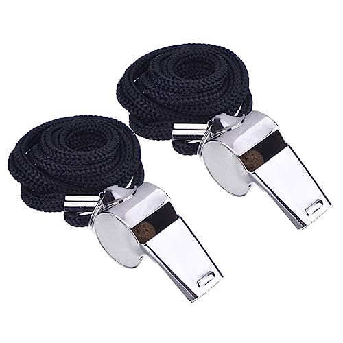 Mikinona 12Pcs Referee Whistles with Lanyard Durable Whistles for Athletes Football Basketball Lifeguard Emergency Situations Design