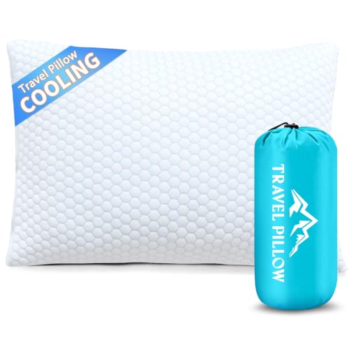 Travel-Pillow-for-Sleeping-Camping-Memory-Foam-Small-Pillow-with-Breathable-Cover-for-Backpacking-Airplane-Car-175-x-12-Inch Travel Pillow for Sleeping Camping, Memory Foam Small Pillow with Breathable Cover for Backpacking, Airplane, Car (17.5 x 12 Inch) - Image 1