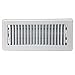 Accord Ventilation ABFRWH410 Floor Register, 4” x 10”, White