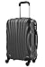 R.Leone Ryanair 55x40x20 cm Valigia Trolley Bagaglio a mano 4 Ruote rimovibile Ultraleggero in ABS Autonomo 20373N (Grigio, Valigia 55X40X20cm)