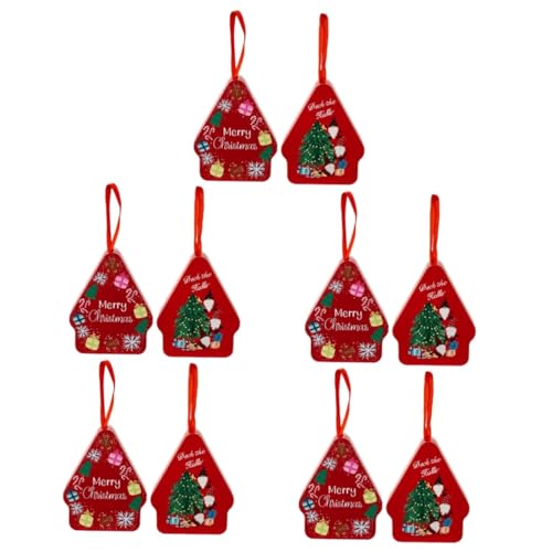 Adorno de bola de Navidad de hojalata con almacenamiento dulce