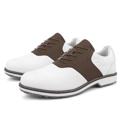 Męskie Buty Golfowe, Skórzane Biznesowe Buty Golfowe Bez Kolców, Klasyczne, Oddychające, Antypoślizgowe, Codzienne Tenisówki Do Gry W Golfa