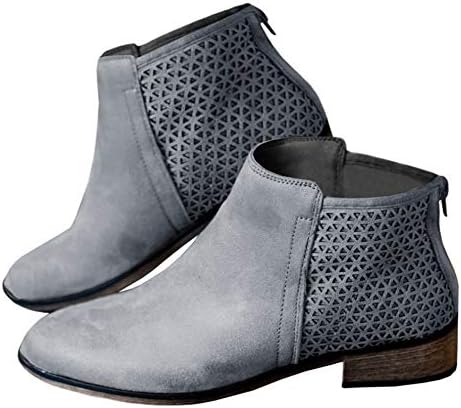 Grey booties low heel Clearance