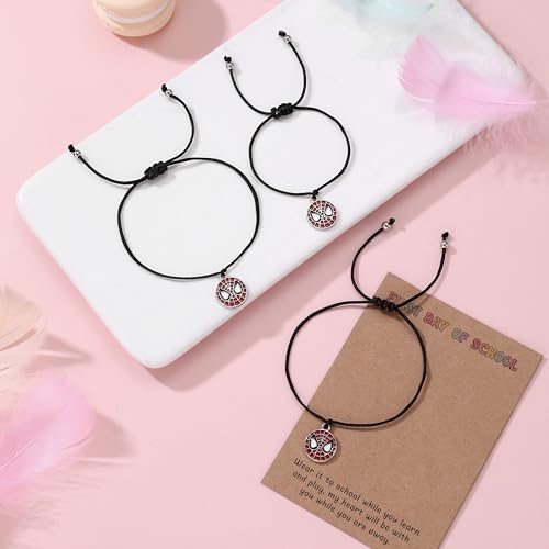 Back to School Bracelet Gifts, First Day of to School Gifts Spider and Kitty Matching Bracelet2