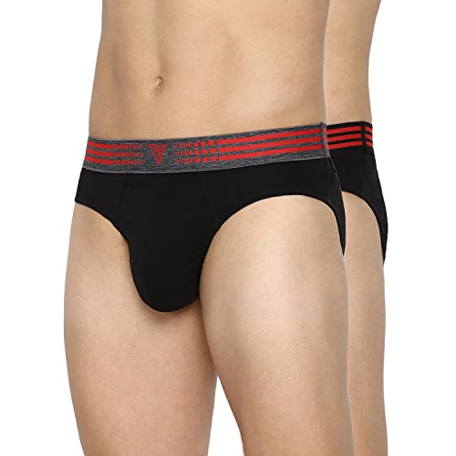Image of Van Heusen Men Anti Bacterial Briefs - 100% Combed Cotton - Pack of 2 - Colour Fresh, Moisture Wicking