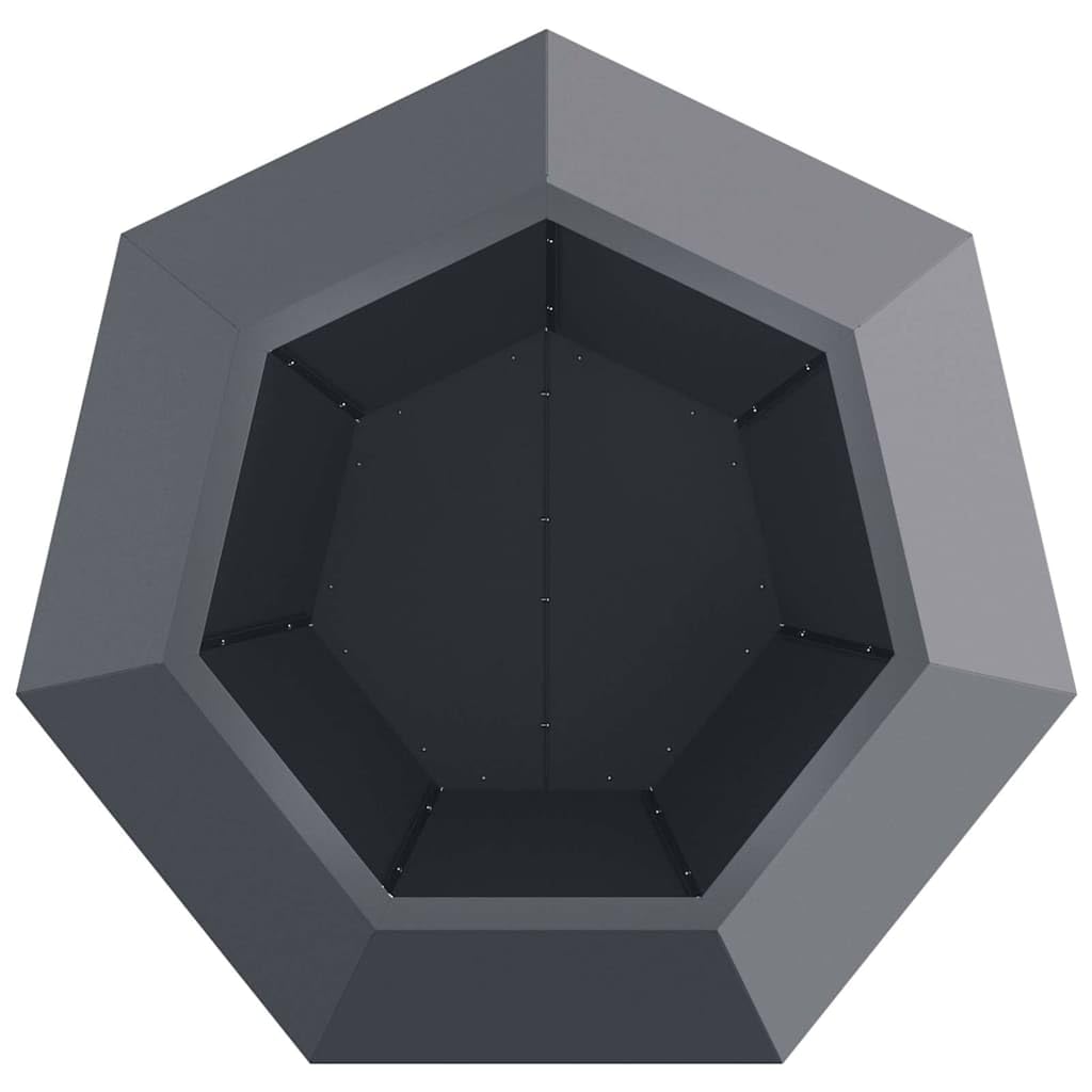 Fioriera da Giardino in Acciaio Antracite, Vaso Esterno 75x75x60 cm | Vasca rettangolare per piante e fiori, ideale per arredare il balcone, il patio o il terrazzo con stile moderno.