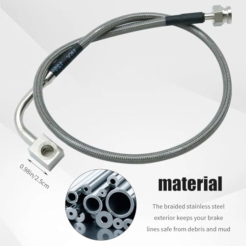 EATAKWARD 89716 Front Rear Stainless Brake Lines Kit, Replacement for Jeep Wrangler JK 2007-2018 by EATAKWARD - Used condition - Image 2