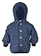 Engel Baby Jacke mit Kapuze Wollfleece (Blau Melange, 98-104)